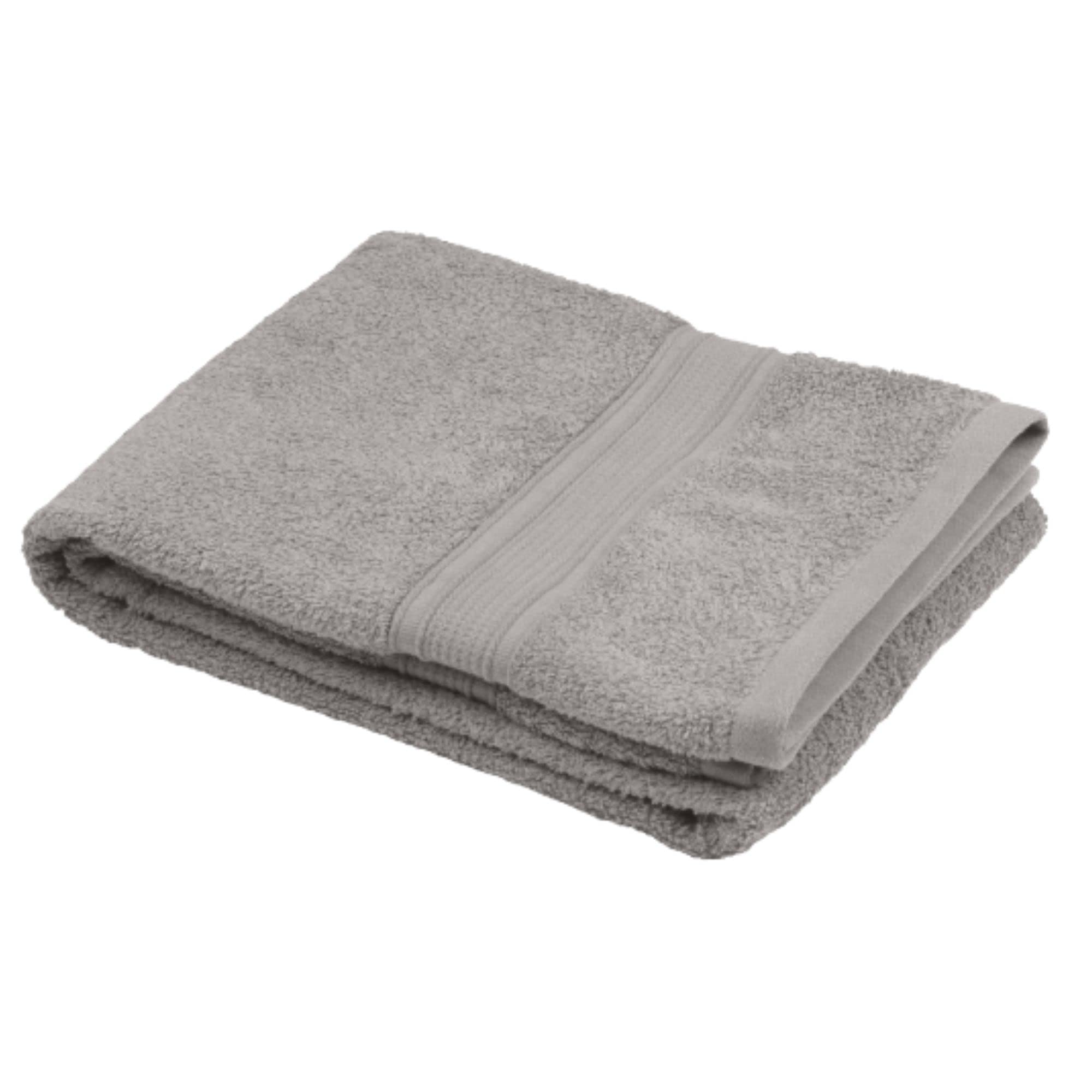 STOF - Bath Towel - Size 50 x 90 cm - 100% Organic Cotton - Taupe - Lagoon Model - Bath Linen - Wash at 40 cm