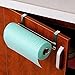 Stainless Steel Kitchen Paper Hanger - Paper Towel Holder - Kitchen Paper Hanger Bathroom Towel Roll Stand Organizer Rack for Under Cabinet and Over the Door