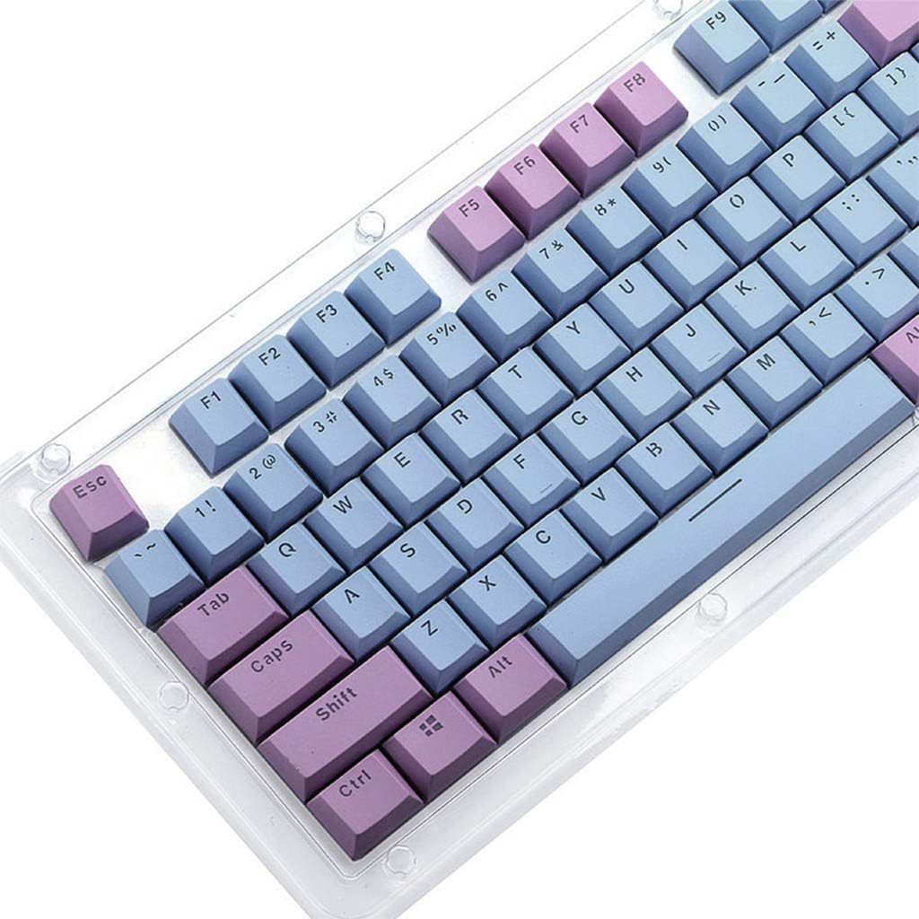Hopeg Key Caps, Translucent Spacebar Double Shot Keycaps 104 KeyCaps Backlit for Keyboard Switch