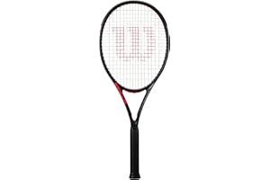 Wilson Clash 100 Pro V3 Strung Adult Performance Tennis Racket - Grip Size 3-4 3/8", Strung with Sensation 16 Natural at Mid 
