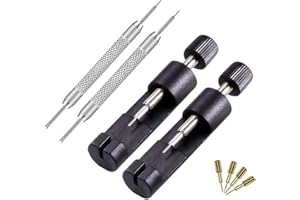 OLYTOP 2 Pack Watch Link Removal Kit, Watch Band Tool Repair Kit, Resizing Tool for Watch Bracelet Adjustment & Replacement, Pin Remover for Sizing Strap with Extra Replacement