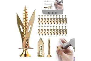 BULL TALE Drywall Anchors and Screws kit Self Drilling Drywall Anchors,New Drywall Screws and Anchors with Door Hinge Repair Tool Easy for Fixing Garden Statues,Patio Furniture,Garden Decor(1.18IN,20pcs)