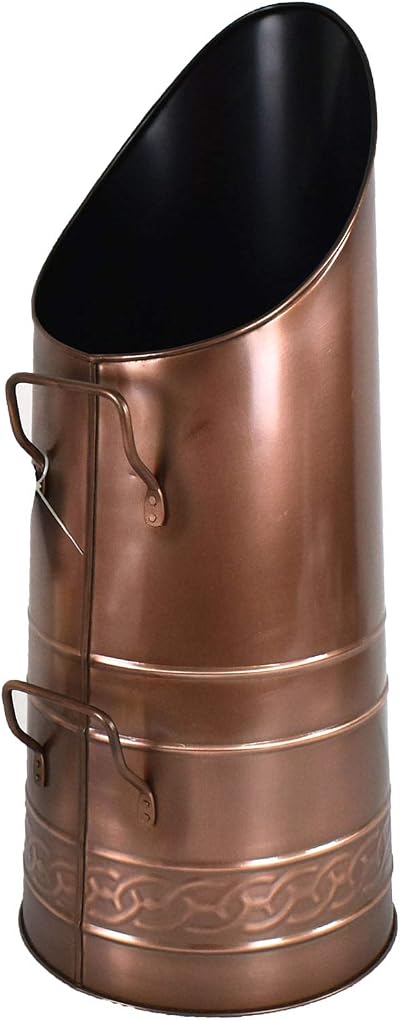 Sterling Ventures Galvanised Coal Hod 21" Fireside Tool Copper Finish