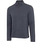 Greg Norman Men's Hideaway Heathered 1/4 Zip Golf Pullover Grey L