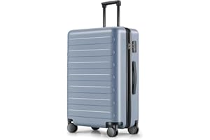 NINETYGO Medium Checked Luggage 24 Inch, Checking In Luggage with Smooth Spinner Wheels, Lightweight, Hard Shell PC Suitcase, Lightweight Travel Luggage, TSA Approved (Shadow, Rhine Basic)