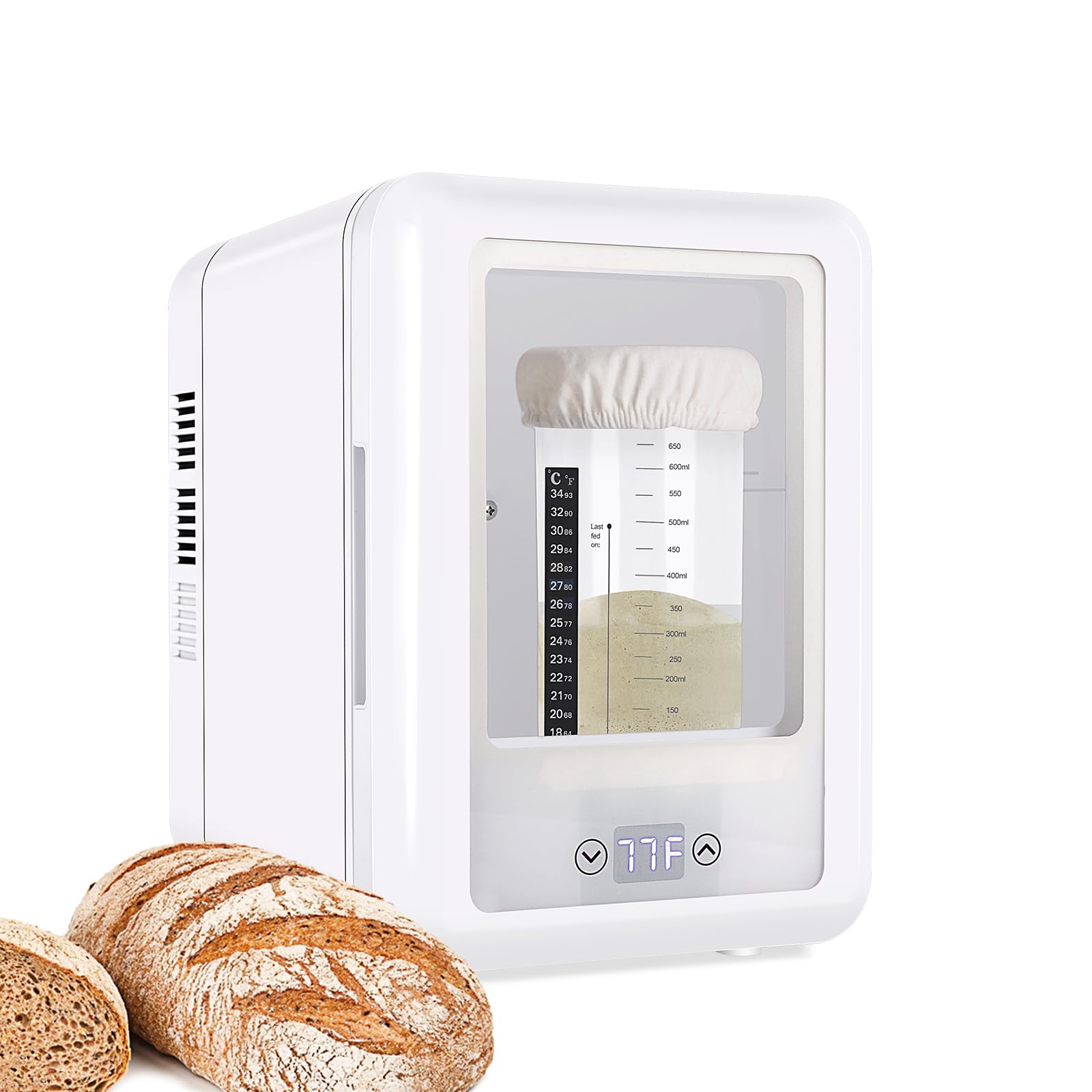 Photo 1 of Sourdough Home-Compact Proofing Box with Precise Temperature Control-Translucent Panel?70-110°F Preheat Range, Sourdough Starter Kit with Warmer?Ldeal for Sourdough Cultivation and Home Baking