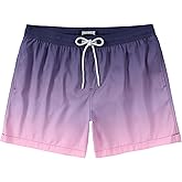 CoozySphere Men's Board Shorts 5 Inch Swim Trunks with Mesh Liner Quick Dry Beach Shorts Bathing Suit