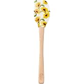 Tovolo Spatulart &lsquo;Sunflower&rsquo; Silicone Spatula with Wood Handle &ndash; BPA Free, Heat-Resistant, Ideal for Baking, Mixing &amp; Meal Prep
