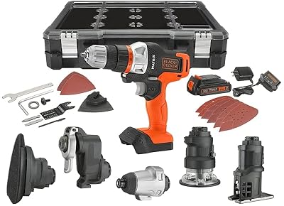 BLACK+DECKER 20V MAX MATRIX Drill, Power Tool Combo Kit, 6-Tool Set, Cordless Tool Set (BDCDMT1206KITC)