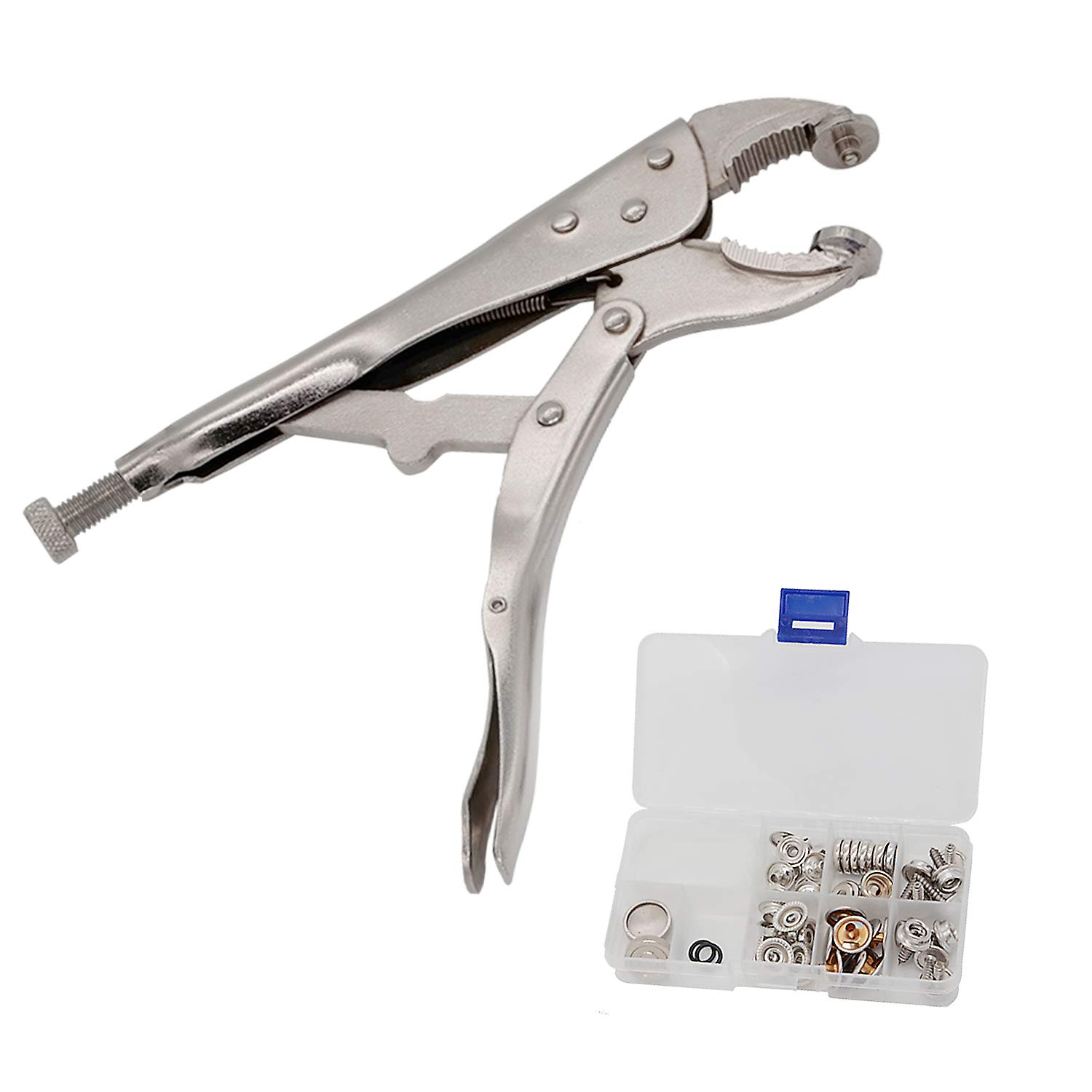 Heavy-Duty Snap Pliers Fastener Tool Kit Installation Set for Metal Snaps for Fastening, Replacing Boat Covers, Canvas, Sewing, Tarps by CLSPC