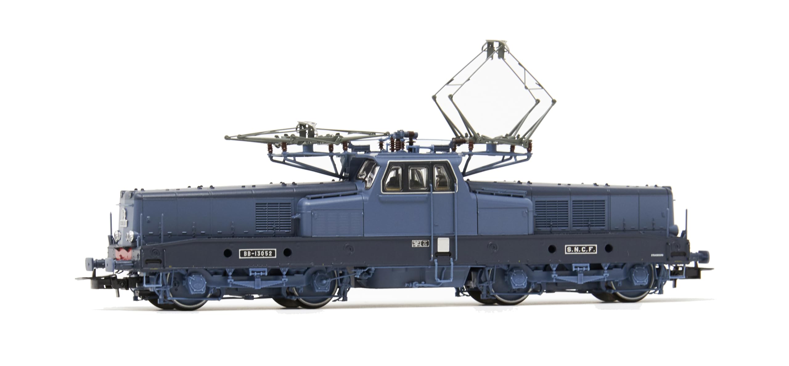 Jouef HJ2450 SNCF, 4-axle electric locomotive BB 13052 "Cité du Train" with 4 lower lamps, blue livery, ep. IV 1:87 Scale HO Gauge