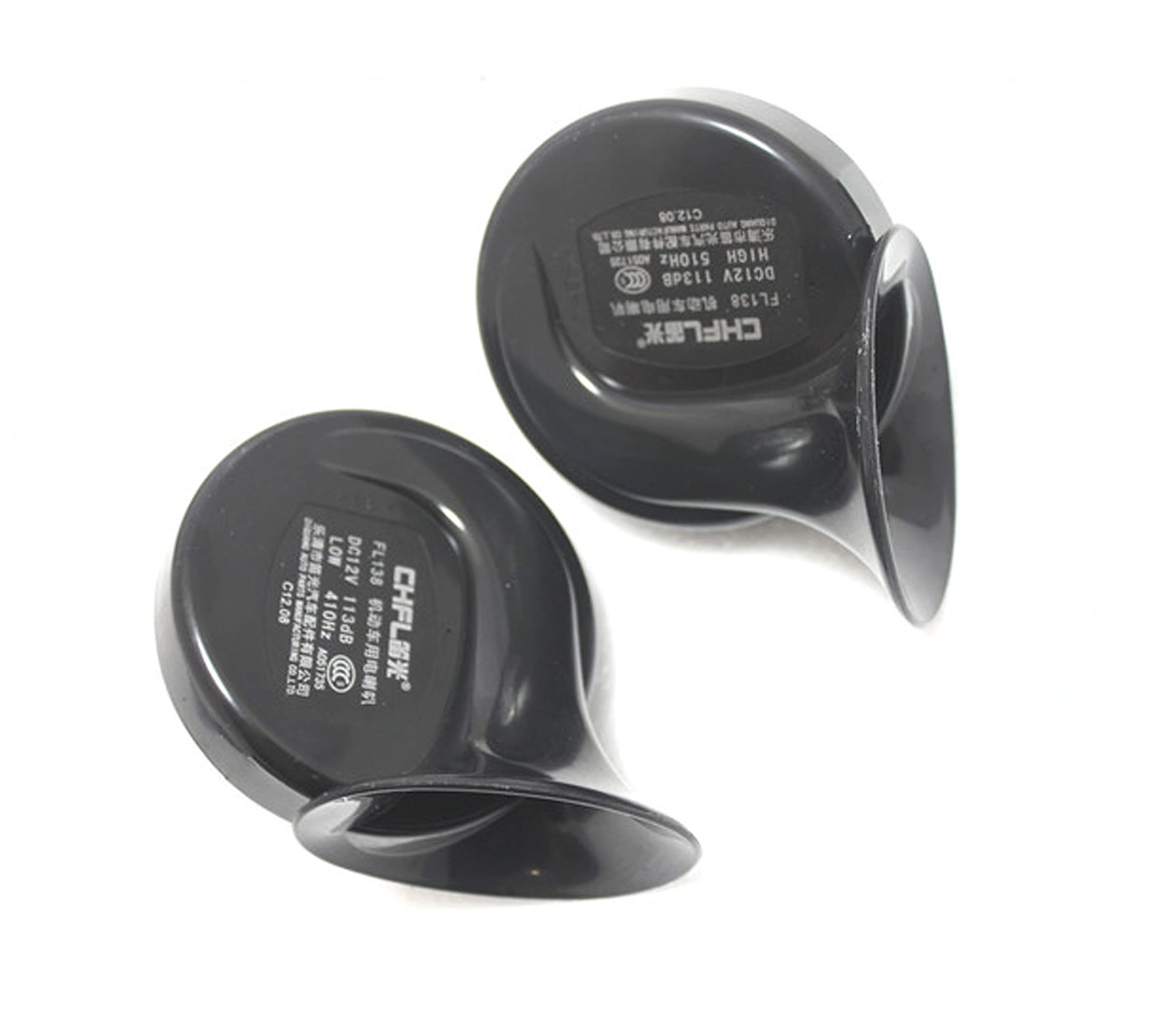 Car Motorbike Horn Dual Tone High and Low Pitch Tone Sound 12V 110dB for 4X4 Buggy Van Truck Lorry Quad Pick Up 4WD - PAIR (Type 1060)