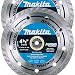 Makita 2 Pack - 4.5" Turbo Diamond Blades For Grinders & Circular Saws - Ultra-Fast Cutting For Concrete, Masonry & Brick - 5/8", 20mm & 7/8" Arbors