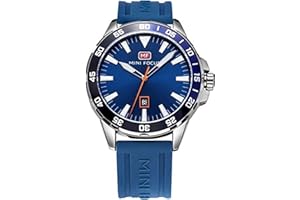 MF MINI FOCUS Men Watches Minimalist Sport Style Wrist Watches (Waterproof/Luminous/Calendar) Silicon Strap Fashion Cool Watch for Men