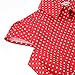 BI.TENCON Women's Cap Sleeve 1950s Retro Red Polka Dot Cocktail Summer Swing Vintage Dress S