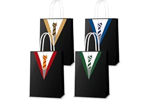 BCHOCKS 16 PCS Magical Wizard School Party Gift Bags - Blue, Purple, Pink, Black - 5.9*3.2*8.3 inches - Letter Print - Birthday & Magical Wizard School Party Occasion