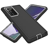 for Samsung Galaxy Note 20 Ultra Case, Heavy Duty Protective Case Dustproof Shockproof Protection 3 in 1 Rugged Cover for Samsung Galaxy Note 20 Ultra 6.9 Inch (Grey/Black)