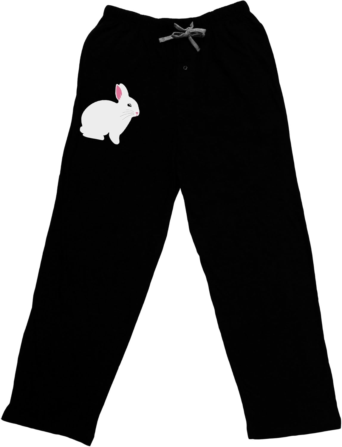 TOOLOUD Cute Bunny Rabbit Easter Adult Lounge Pants Black