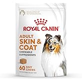 Royal Canin Skin & Coat Dog Supplement Soft Chews for Adult Dogs, 60 Count