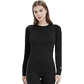 Iguana Womens 100% Merino Wool Base Layer Top for Ski Lightweight Thermal Underwear Shirts