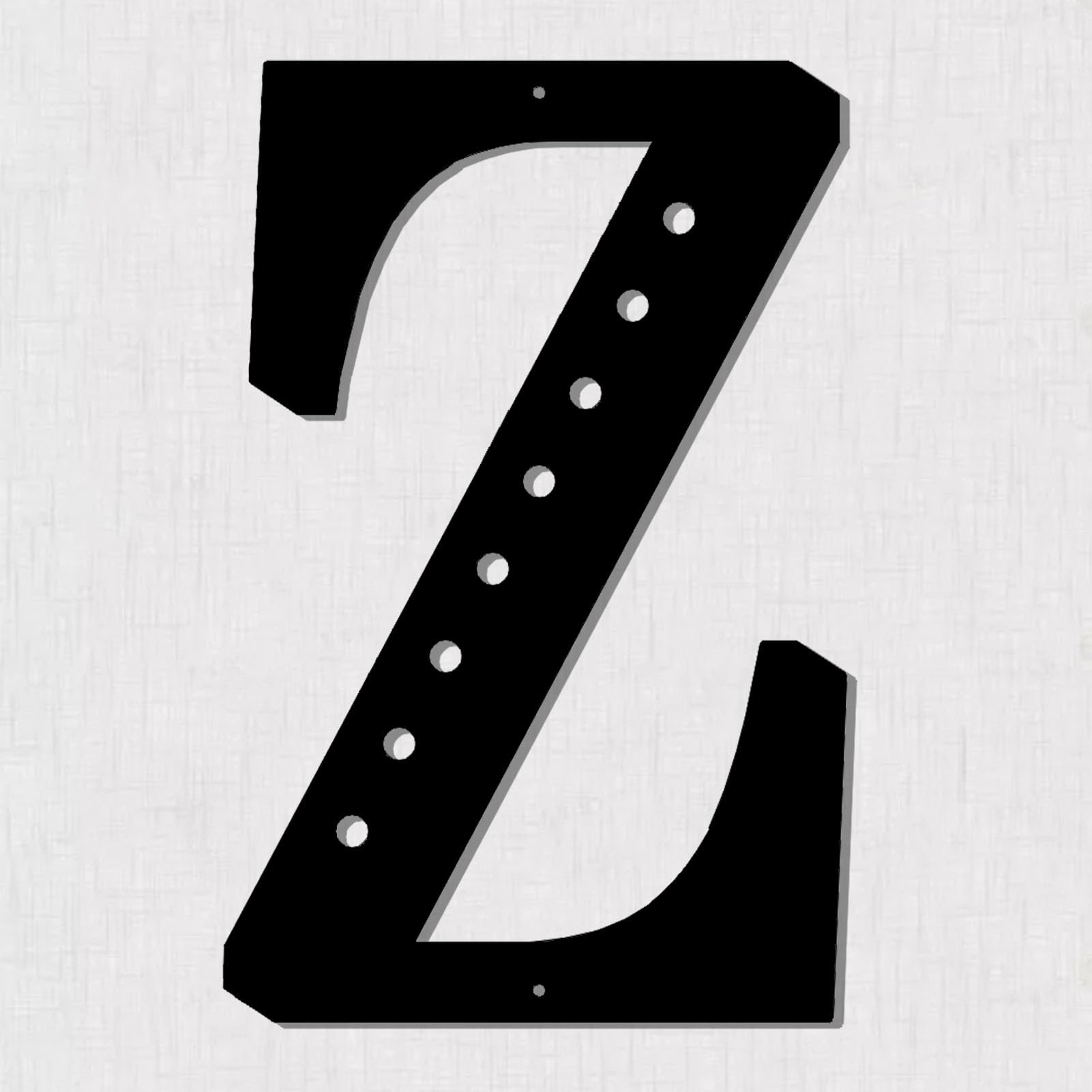 Resama 11'' Black Metal Letters for Wall Decor, Visual 3D Large Alphabet, Decorative Farmhouse Hanging Letter Sign for Living Room Bedroom Office Home Party (Z)