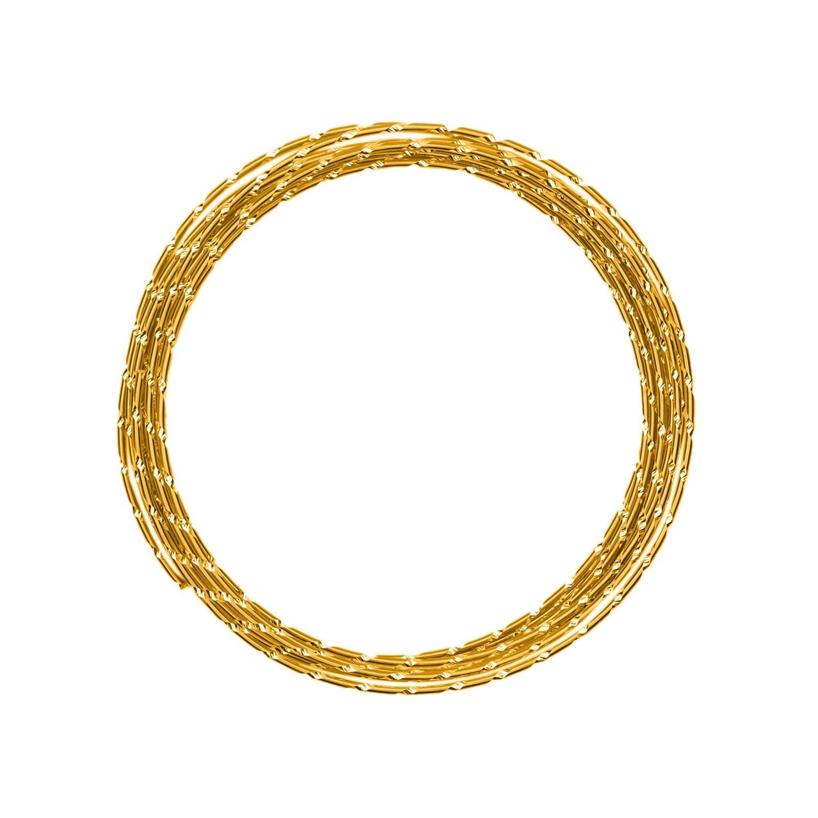 Vaessen Creative Aluminium Diamond 2 mm x 5 m | Flexible Jewellery Wire Gold, 500 x 0.2 x 0.2 cm — image 1