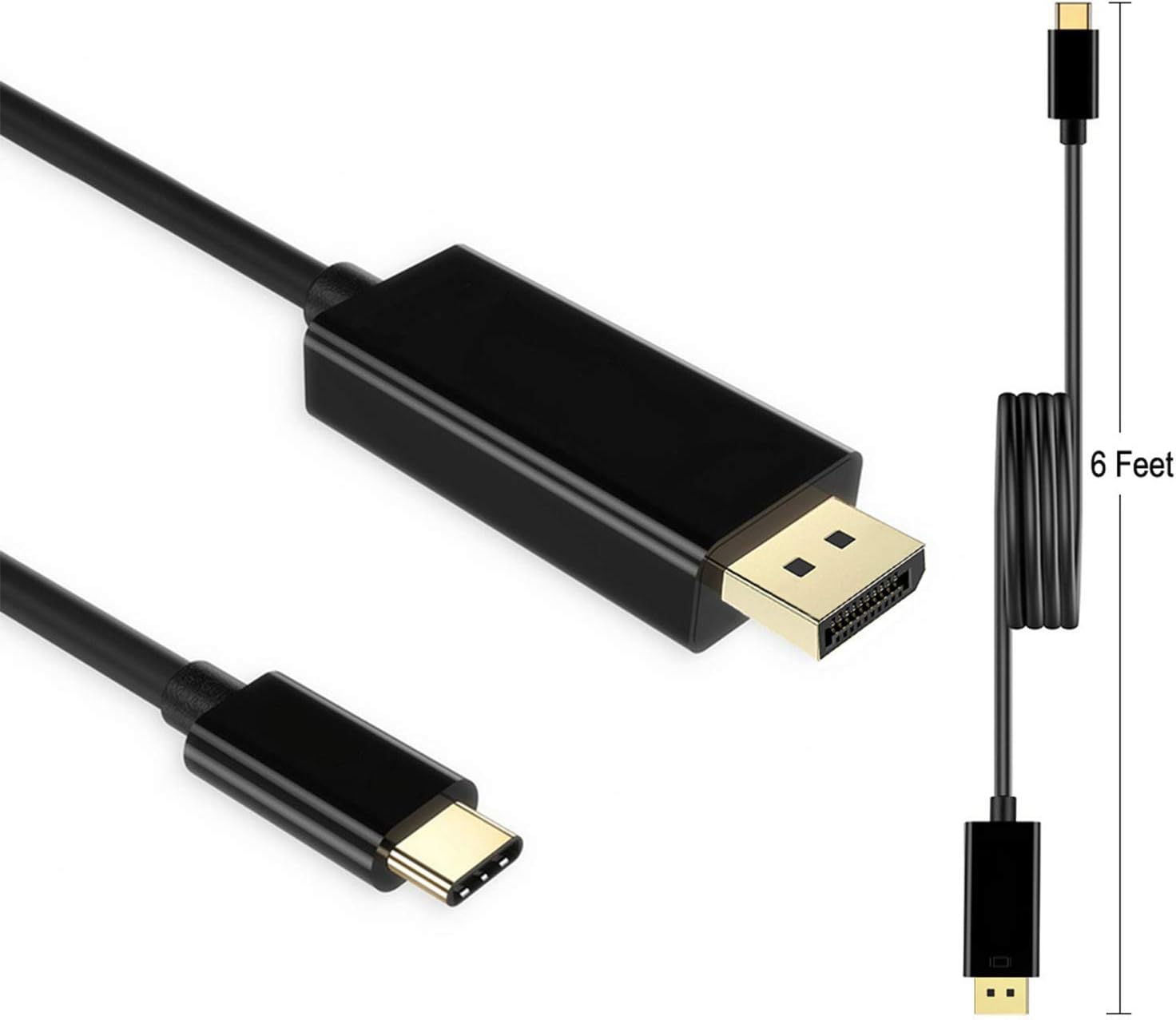 YMY 4K 60Hz USB TYPE C TO DisplayPort Cable 1.8m 4K*2K USB 3.1 to DP UHD Converter Cable for MacBook Pro iMac, XPS Laptop - Image 4