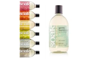 Soak Laundry Soap – No Rinse, Made in Canada, Plant-Derived Hand Wash Detergent - 375 ml / 12 fl. oz, 75+ Washes (Wild Mint)