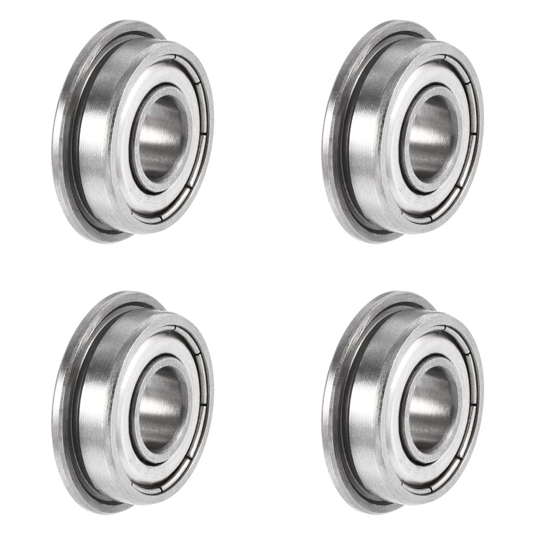 sourcing map S698Z Flange Ball Bearing 8x19x6mm Double Shielded 440c Stainless Steel Bearings 4pcs