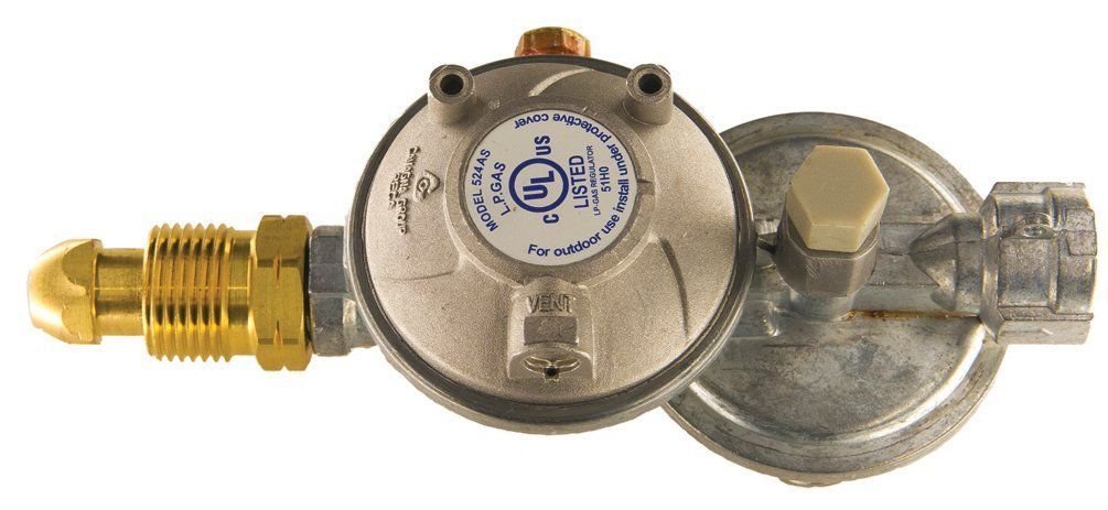 Cavagna Group 52-A-490-0003 Dual Stage Regulator Type 524AS, Horizontal Vent, Overpressure Protection Device, Zamak
