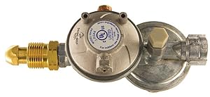Cavagna Group 52-A-490-0003 Dual Stage Regulator Type 524AS, Horizontal Vent, Overpressure Protection Device, Zamak