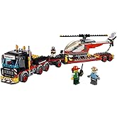 EGO City Heavy Cargo Transport 60183 Toy Truck Building Kit with Trailer, Toy Helicopter and Construction Minifigures for Creative Play (310 Pieces)