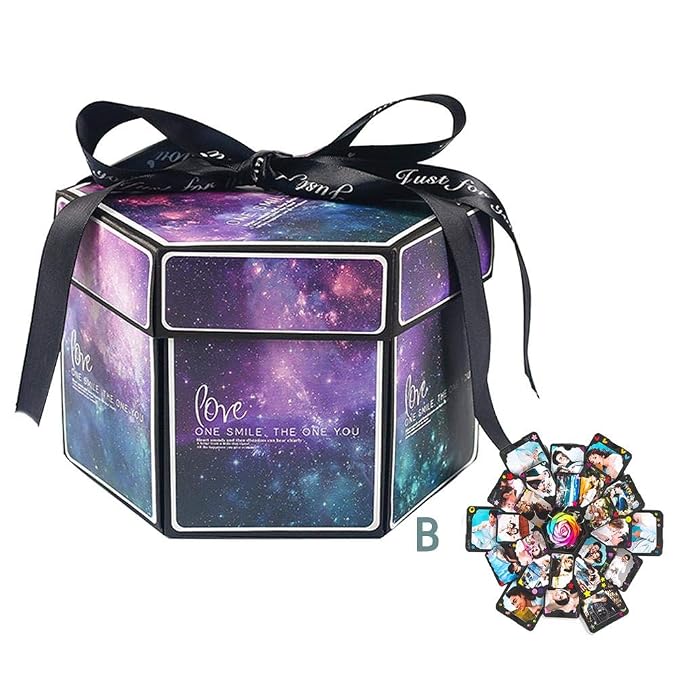 Explosion Box Scrapbook Hexagonal Multilayer