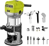DEWINNER Electric Hand Palm Router Trimmer 6 Speeds 1/4 and 3/8 Collets