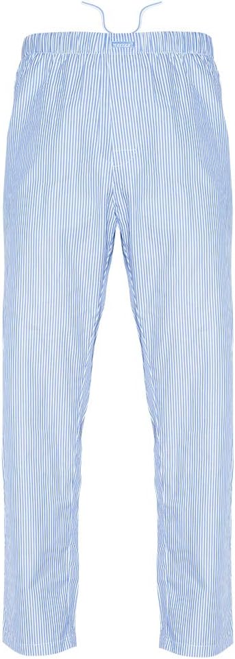 Ritzy Men's Pajama Lounge Pants 100% Cotton Plaid Woven Poplin ComfortSoft