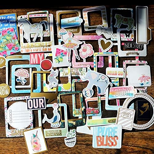 Die F3038 Scrapbooking Stickers 50pcs Lovely Circus Cardstock Die Cut Stickers for Scrapbooking Happy Planner/Card Making/Journaling Project
