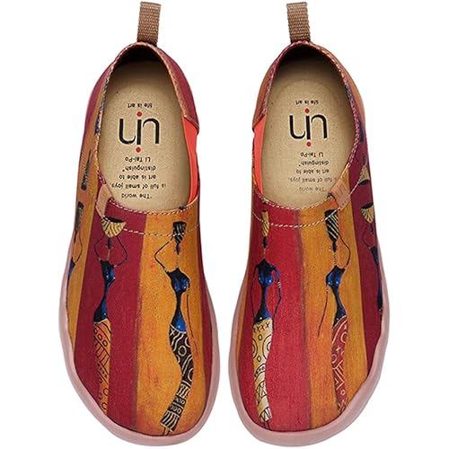 UIN Women's Painted Canvas Fashion Slip-on Travel Shoes Wandering Girl
