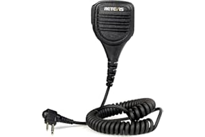 Retevis 2 Pin Speaker Mic for Motorola GP68 GP88 GP300 GP2000 CT150 BPR40 CP200D CP200 CP200XLS CP185 CLS1410 CLS1110 DTR410 