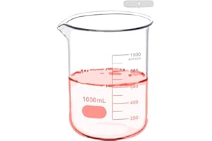 ERTES Scientific, 1000ml-33.8oz Glass Beaker for Chemistry, Physics, Biology, Beakers Printed Graduation, Boro. 3.3 - Beaker for Lab, Classroom or House Use – Glassware Beakers & Beaker Set