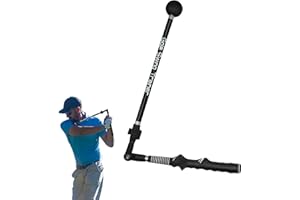 EUG-PRODUCTS Golf Swing Trainer Portable Golf Training Aid Adjustable to Improve Hinge, Forearm Rotation, Shoulder Turn – Lightweight, Durable Golf Swing Master with Ergonomic Grip…