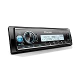 Pioneer MVH-MS512BS Marine Digital Media Receiver – Bluetooth, SiriusXM, USB, FLAC, Conformal Coating, Color Change, White Display for Outdoor, AM/FM Radio, Hi-Volt RCA, iPhone/Android Compatible