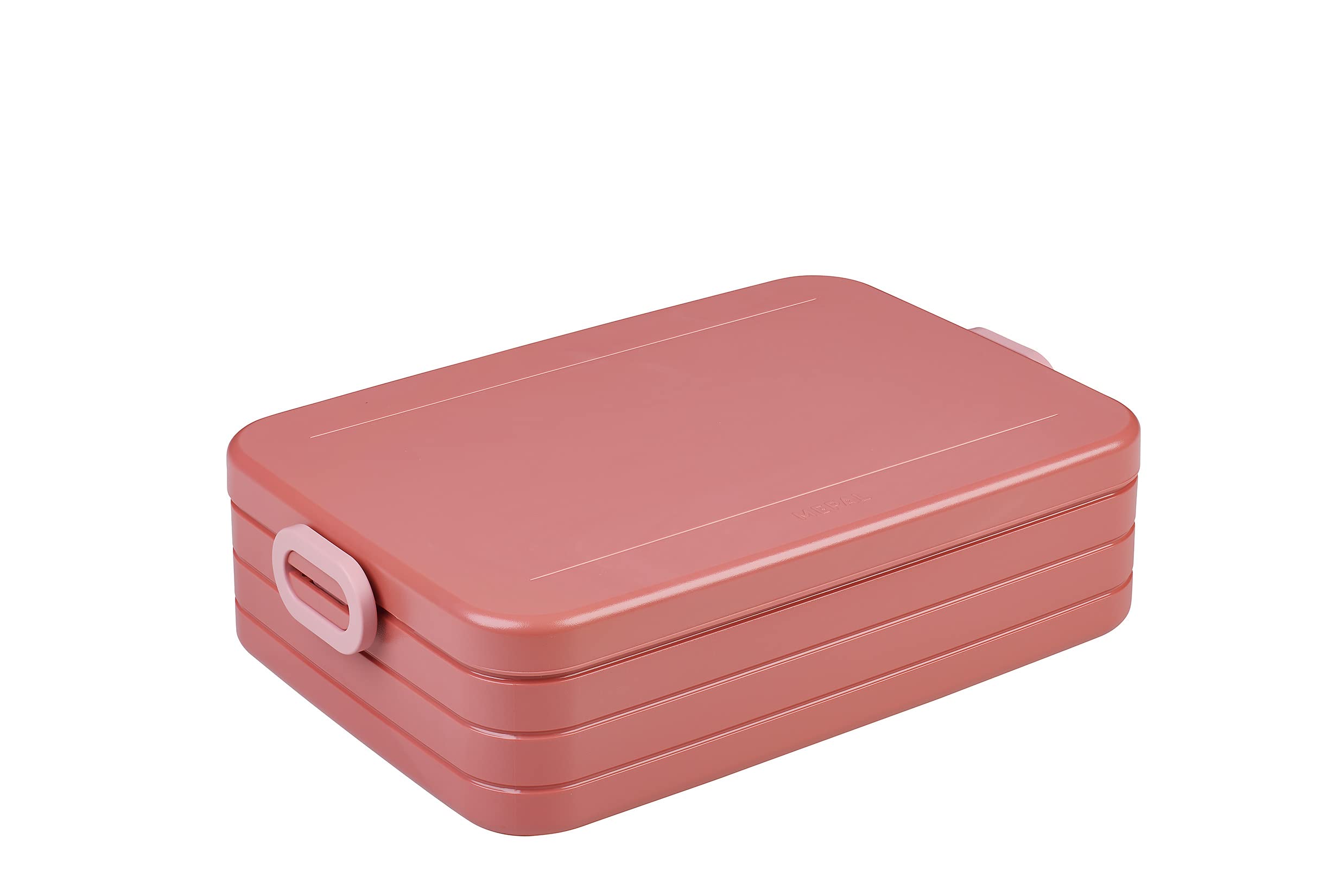 Mepal – Lunch Box Take a Break Large – Lunch Box To Go - For 4 Sandwiches or 8 Slices of Bread – Suitable for the Dishwasher - 1500 ml - Vivid Mauve