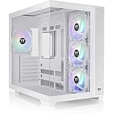 View 380 TG ARGB Snow ATX Case; 4x120mm ARGB Fans Included; Supports Hidden-Connector Motherboard; Front & Side Dual Tempered