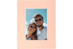 uxcell Picture Mats, 8 x 10 for 5 x 7 Pictures Acid Free White Core Bevel Cut Frame Mattes with Backing for Display Art Measu