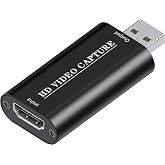 VIXLW 4K HDMI Video Capture Card, Cam Link Card, HDMI to USB 2.0 Game Audio Adapter, Record Capture Device for Streaming, Teaching, Gaming, Live Broadcasting, Video Conference [Windows]