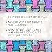 Darice Jumbo Sidewalk Chalk, Colors may vary (20pc) – Bring Artwork to Life Outside – Sized for Small Hands – Reusable Storage Bucket – Non-Toxic, Washable – Great Screen-Free Activity for Kids