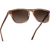 WearMe Pro Wesley Men's Polarized Sunglasses, Modern Square Frame, UV400 | Shatter-Resistant Lenses, 5-Barrel Metal Hinges, Lightweight Durable Frame, Includes Microfiber Pouch for Cleaning/Storage