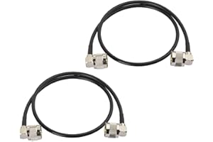 Superbat CB Coax Cable 2ft Right Angle UHF Pl259 Male to Male RG58 Coax Cable PL-259 Jumper for HAM CB Radio Antenna Analyzer