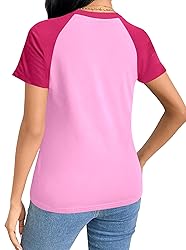 Remidoo Womens Color Block Short Sleeve T Shirt