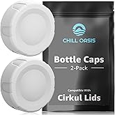 Chill Oasis Bottle Caps | Compatible With Cirkul Lids | 2-Pack | BPA Free Top Keep Dust Out Of Your Water Bottle | Leakproof Design